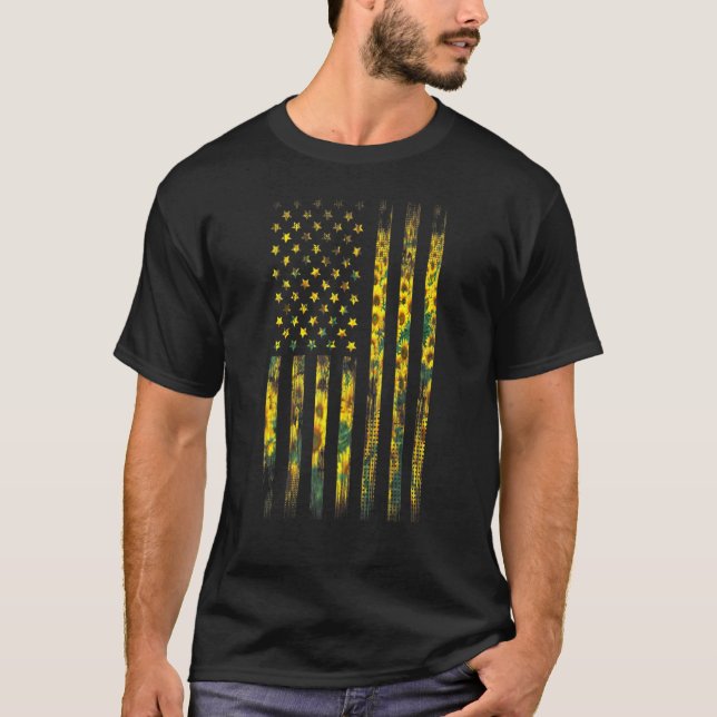 Sonnenblumenflagge T-Shirt (Vorderseite)