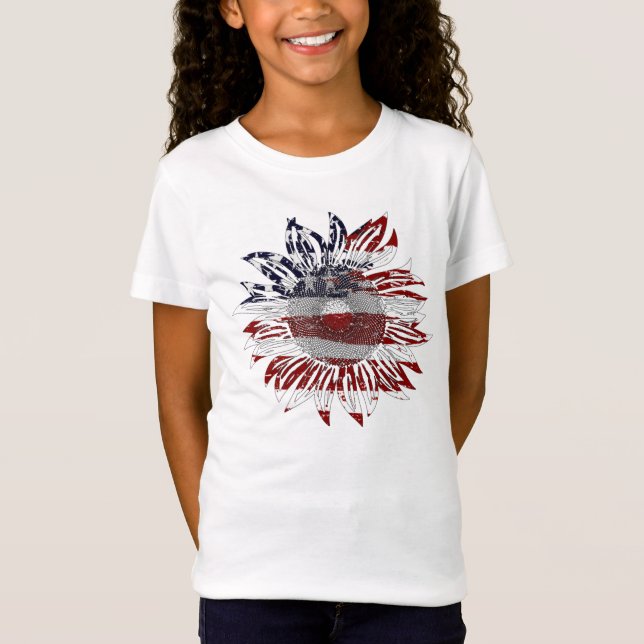 Sonnenblumenflagge T-Shirt (Vorderseite)