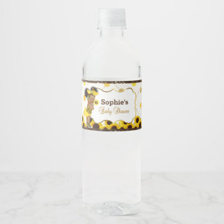 Sonnenblumenflasche Wasserflaschenetikett
