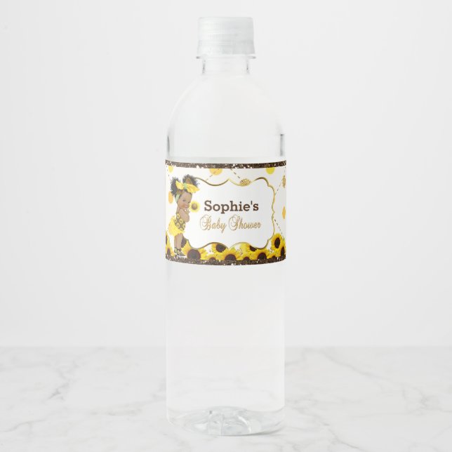 Sonnenblumenflasche Wasserflaschenetikett (Vorderseite)