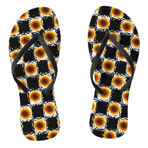 Sonnenblumenflecken Flip Flops