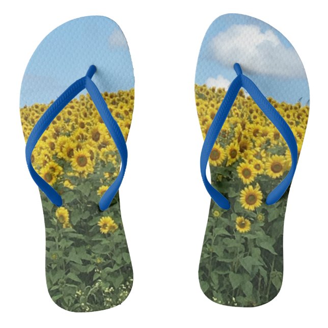 Sonnenblumenflecken Flip Flops (Fußbett)