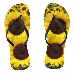 Sonnenblumenflecken Flip Flops