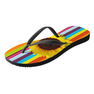 Sonnenblumenflecken Flip Flops