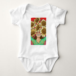 Sonnenblumenfrau -- Erblühe! Baby Strampler