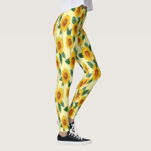 Sonnenblumenfreude - Nahtlose Blüte Leggings