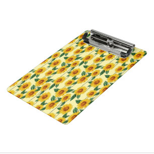 Sonnenblumenfreude - Nahtlose Blüte Mini Klemmbrett