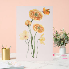 Sonnenblumenfreude, Werteplakat (matt) Acrylschild