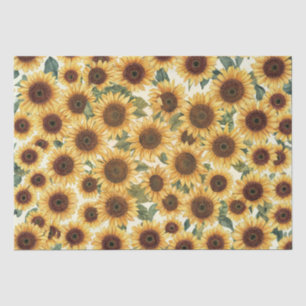 Sonnenblumengarten in voller Blüte Seidenpapier