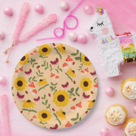 Sonnenblumengartenpapier Pappteller