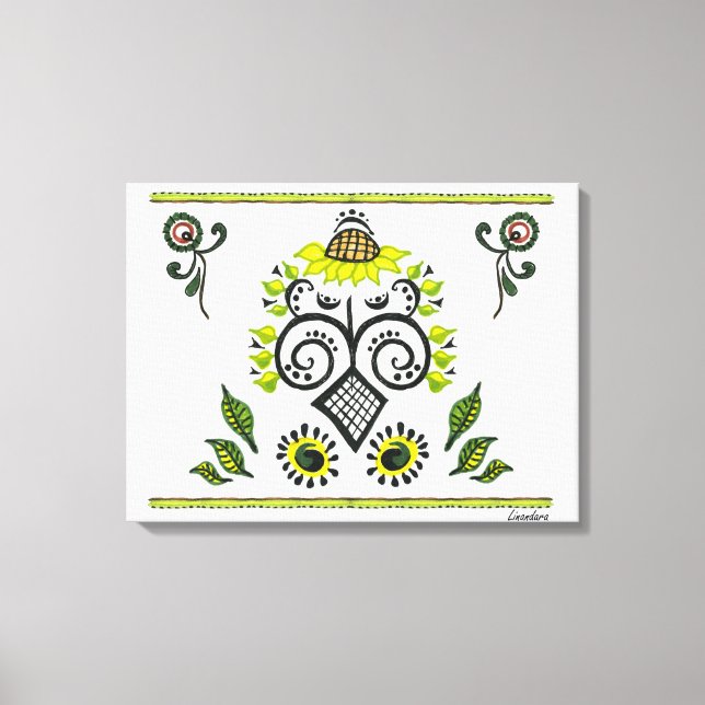 Sonnenblumengeflecht Leinwanddruck (Vorderseite)