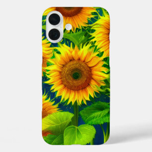 Sonnenblumengehäuse iPhone 16 Plus Hülle