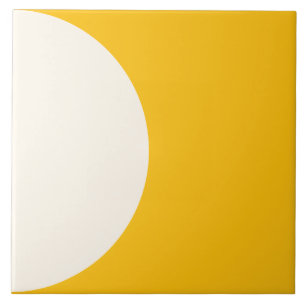 Sonnenblumengelb moderne geometrische Halbkreiskac Fliese