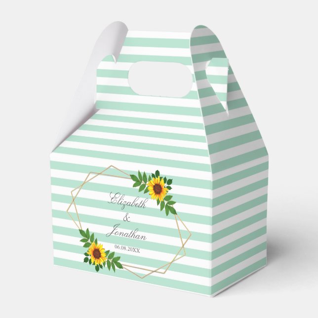 Sonnenblumengeometrie Geschenkschachtel (Vorderseite)