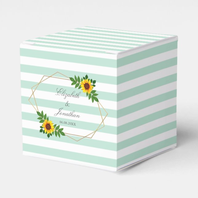 Sonnenblumengeometrie Geschenkschachtel (Vorderseite)