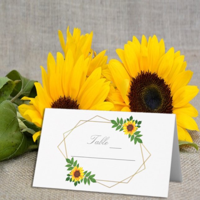 Sonnenblumengeometrie Platzkarte (Von Creator hochgeladen)