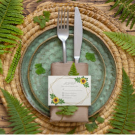 Sonnenblumengeometrie RSVP Karte