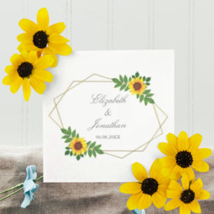 Sonnenblumengeometrie Serviette