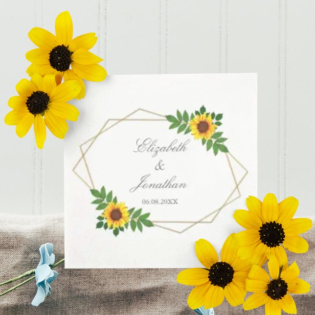 Sonnenblumengeometrie Serviette (Von Creator hochgeladen)