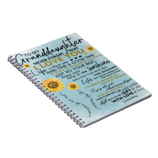 Sonnenblumengeschenk für meine Enkelin Notizblock