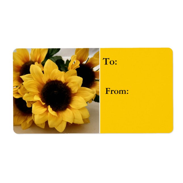 Sonnenblumengeschenk-Tag (Vorne)