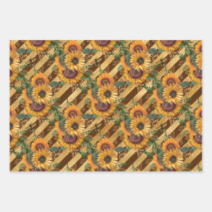 Sonnenblumengeschenke   Die Sonnenblume wird folge Geschenkpapier Set