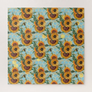 Sonnenblumengeschenke Hell als Sonnenblume Puzzle