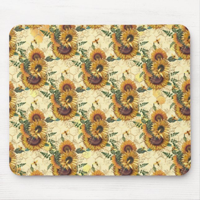 Sonnenblumengeschenke | Sonnenblumenumrundung Mousepad (Vorne)