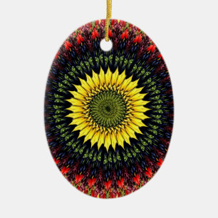 Sonnenblumengeschmack ernten keramik ornament