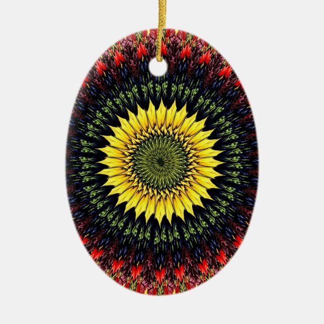 Sonnenblumengeschmack ernten keramik ornament (Vorne)