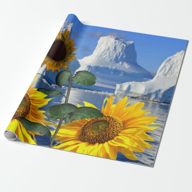 Sonnenblumengletscher Matte Wrapping Paper Geschenkpapier (Ungerollt)