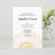 Sonnenblumengrafik Hochzeitsessen Probe Einladung (Stehend Vorderseite)