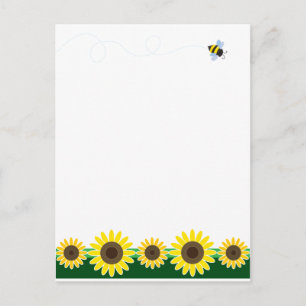 Sonnenblumengrenze Postkarte