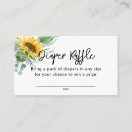 Sonnenblumengrün Babydusche Windelwanne Windelwann Begleitkarte