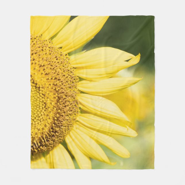 Sonnenblumenhalbe Fleecedecke (Vorderseite)