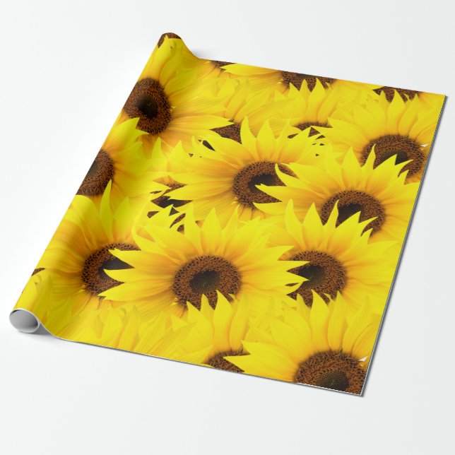 Sonnenblumenhintergrund Geschenkpapier (Ungerollt)
