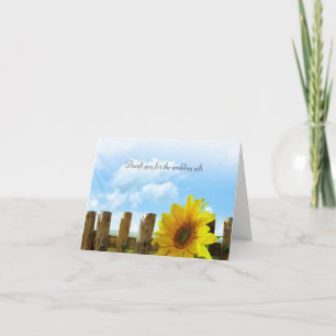 Sonnenblumenhochzeit Danke Messsage Note Card