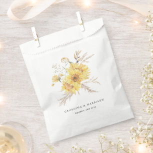 Sonnenblumenhochzeit im Spätsommer Geschenktütchen