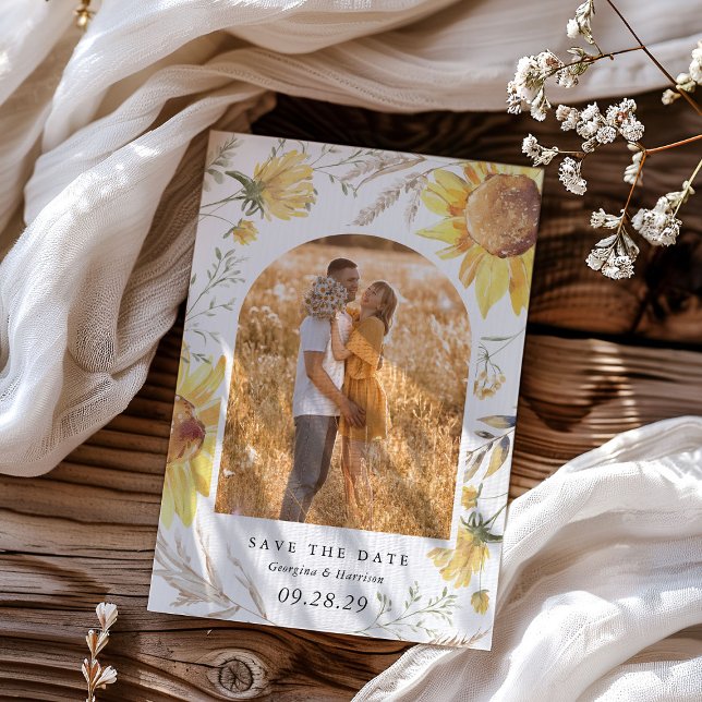 Sonnenblumenhochzeit im Spätsommer Save The Date (Von Creator hochgeladen)