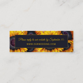 Sonnenblumenhochzeit | Navy Gold Website Wedding r Mini Visitenkarte