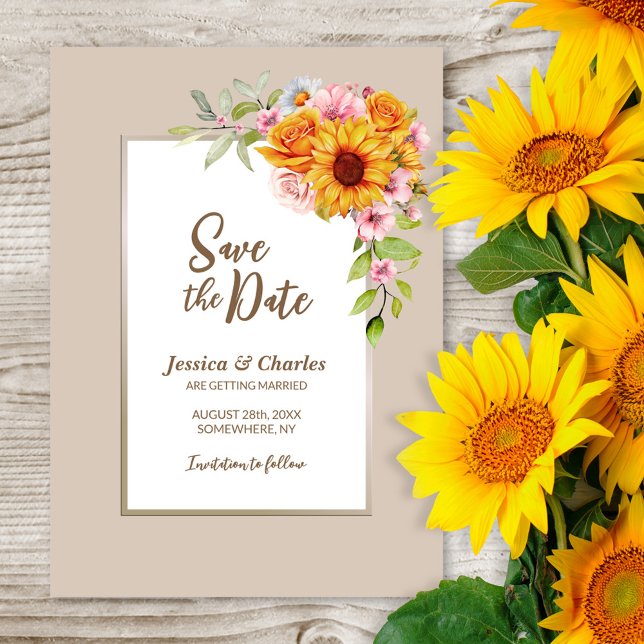 Sonnenblumenhochzeit Save The Date (Von Creator hochgeladen)