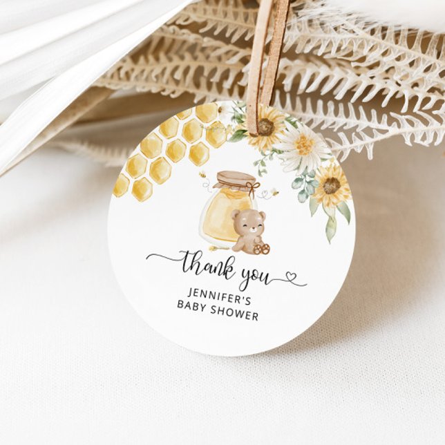 Sonnenblumenhonig-Bär vielen Dank Geschenkanhänger (Von Creator hochgeladen)