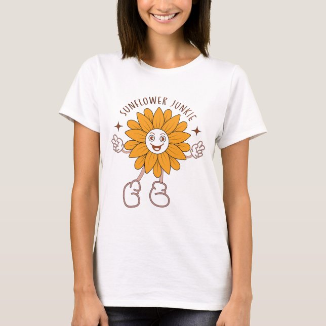 Sonnenblumenjunkie T-Shirt (Vorderseite)