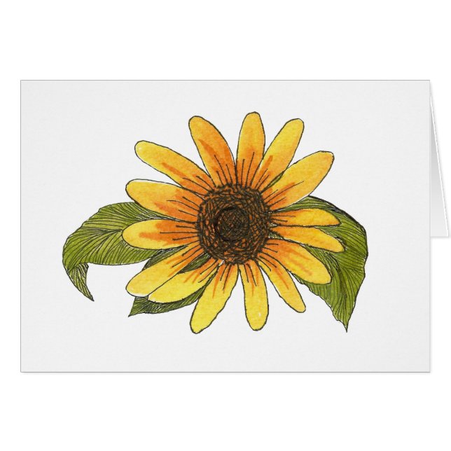 Sonnenblumenkarte (Vorderseite (Horizontal))