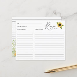 Sonnenblumenkarte Brautparty Rezept