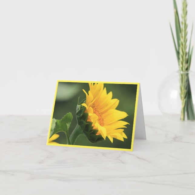 Sonnenblumenkarte Dankeskarte (Vorderseite)