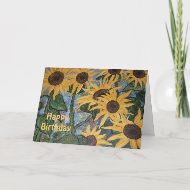 Sonnenblumenkarte Karte (Vorderseite)