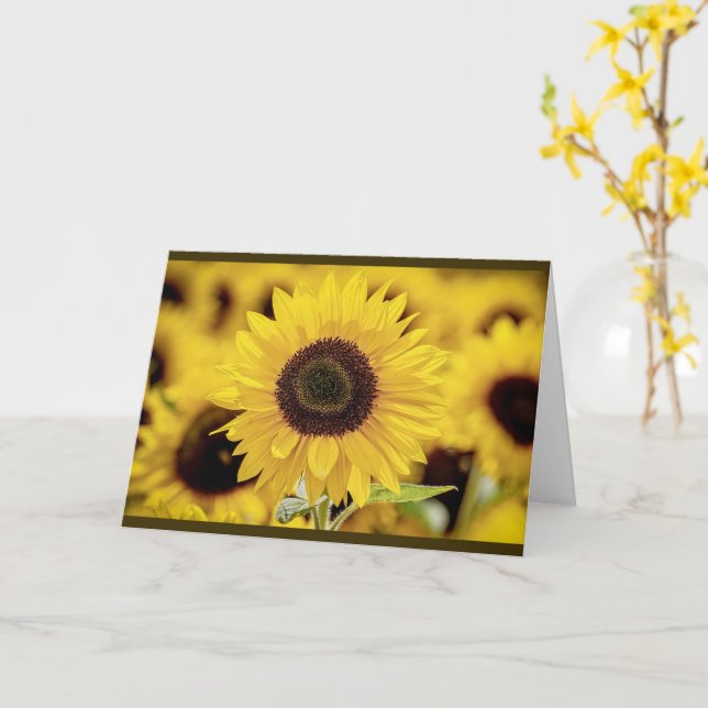 Sonnenblumenkarte Karte (Gelbe Blume)