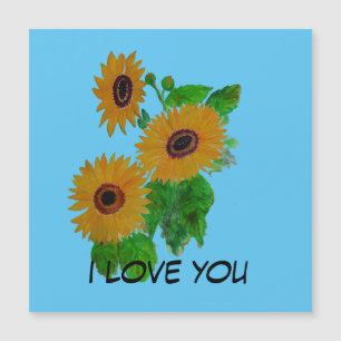 Sonnenblumenkarte Magnetkarte