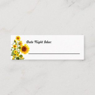 Sonnenblumenkarte Mini Visitenkarte
